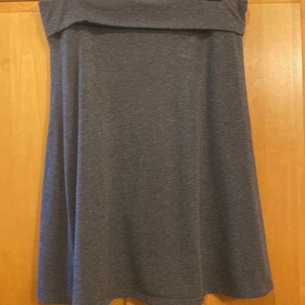 Old Navy charcoal gray fold waist casual skirt - Picture 3 of 3